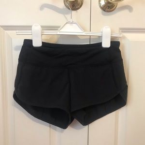 Lululemon Black speed short size 2